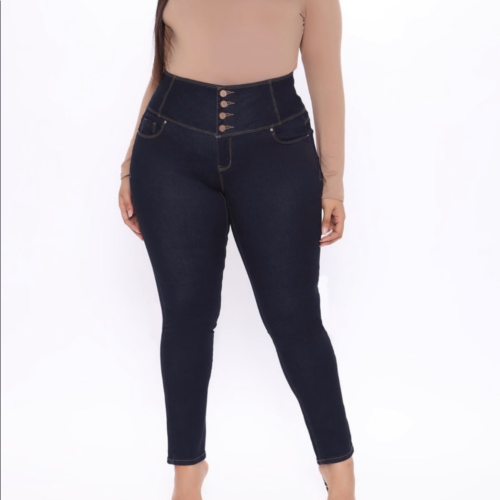 Women’s Dark Blue Skinny Denim Jeans Size 13 Mid Rise Stretch Fitted Pants